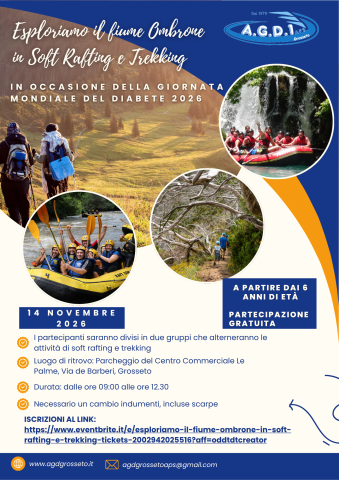 Esploriamo il fiume Ombrone in Soft Rafting e Trekking - GIORNATA MONDIALE DEL DIABETE 2026
